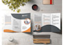 design trifold brochure, food menu, menu bar with 24 hrs